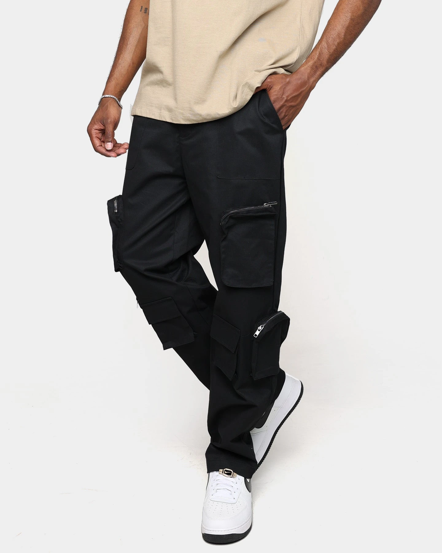 XXIII Henry Zip Cargo Pants Black - Image 4