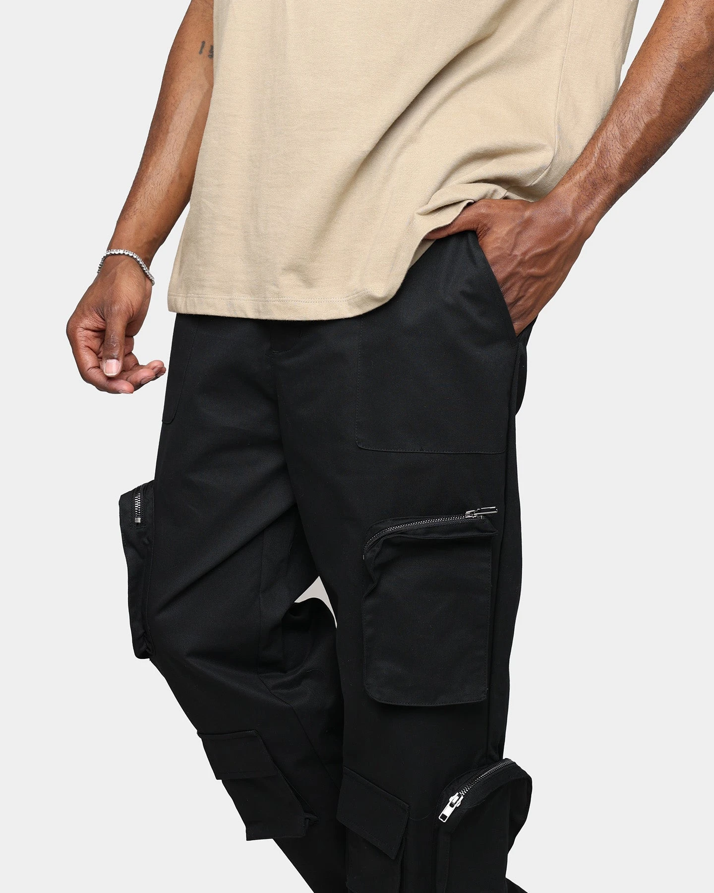 XXIII Henry Zip Cargo Pants Black - Image 6
