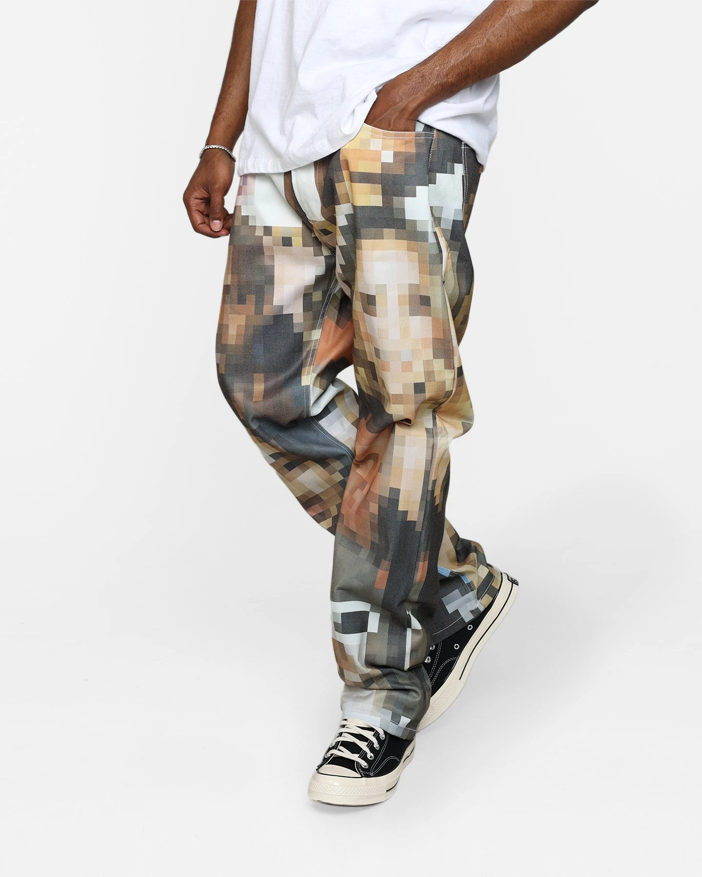 MNML V100 Pixel Denim Pants Multi - Image 3