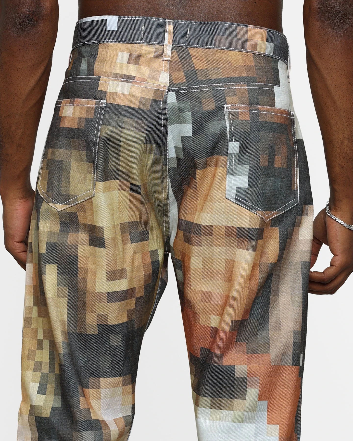 MNML V100 Pixel Denim Pants Multi - Image 7