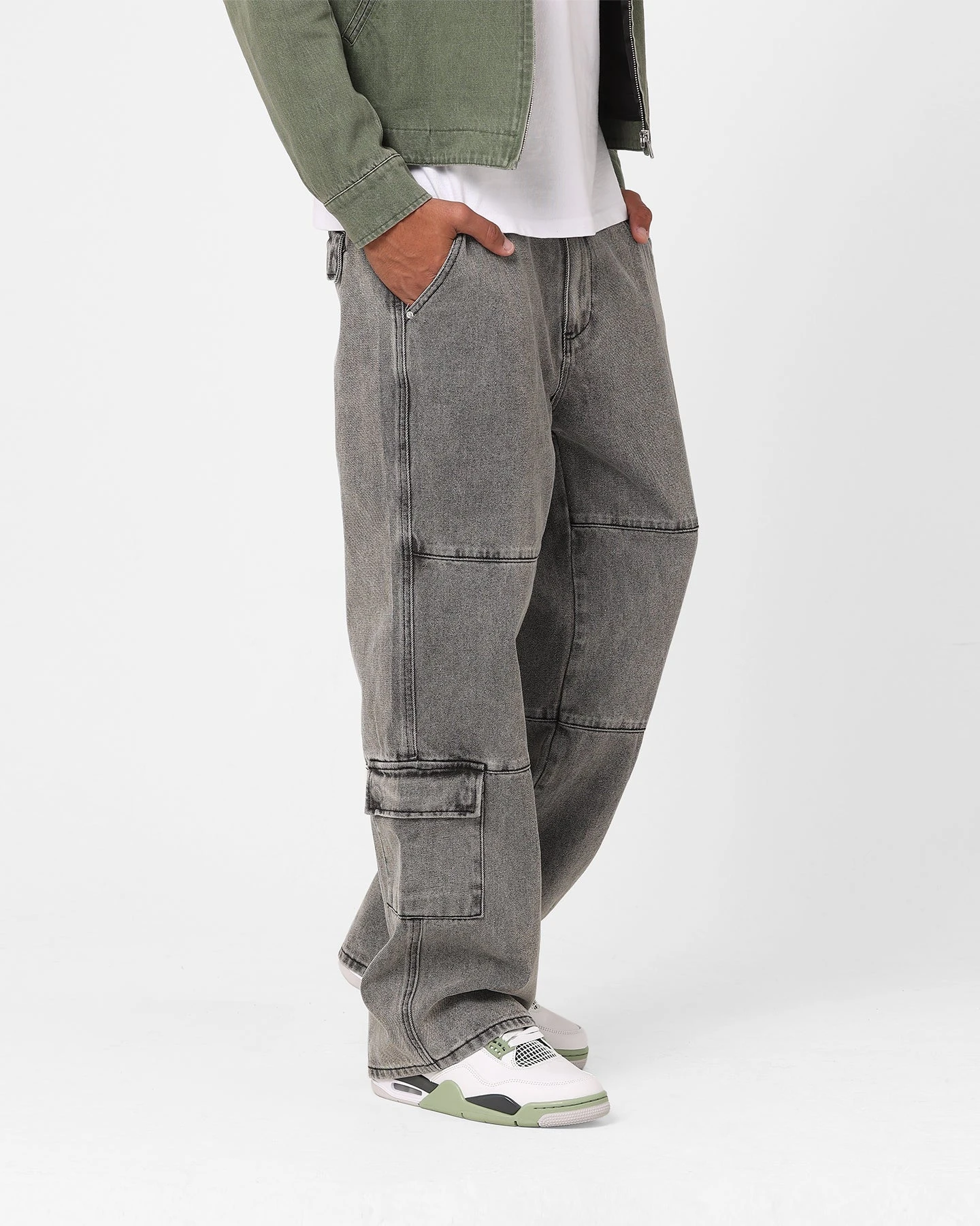 XXIII Jante Acid Wash Jeans Grey - Image 5