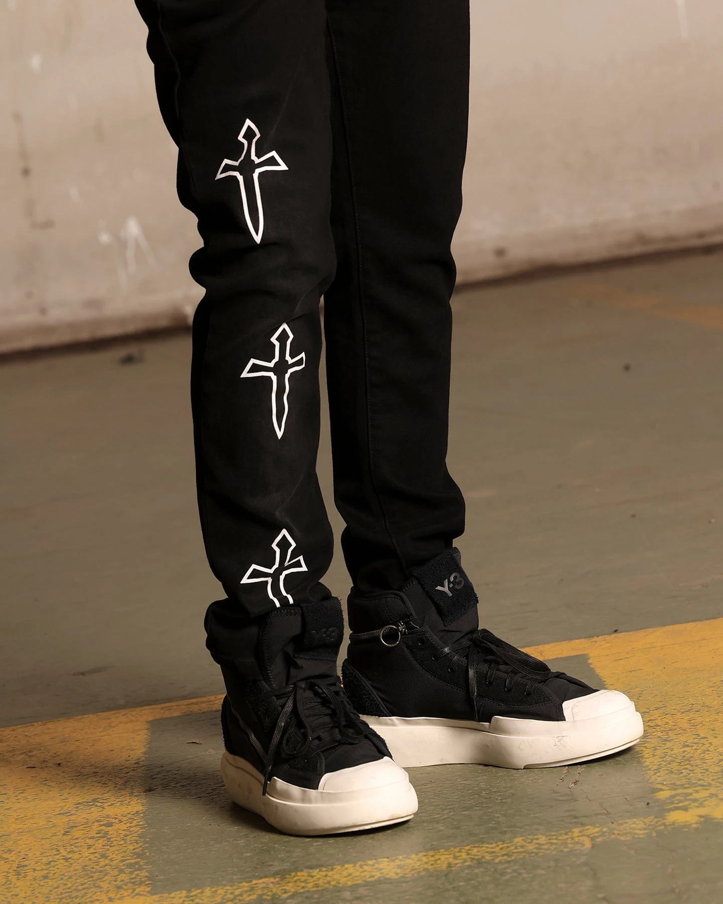 Saint Morta Daggers Skinny Jeans Black - Image 5