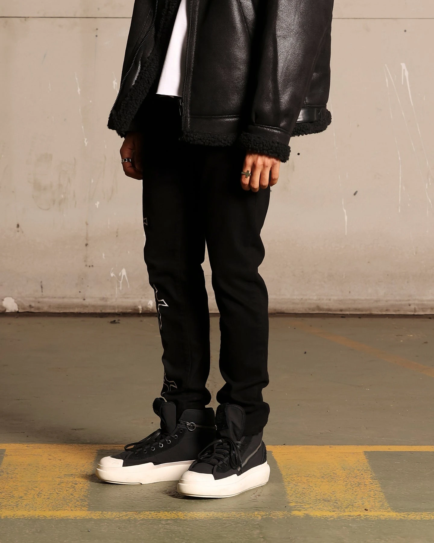 Saint Morta Daggers Skinny Jeans Black - Image 8