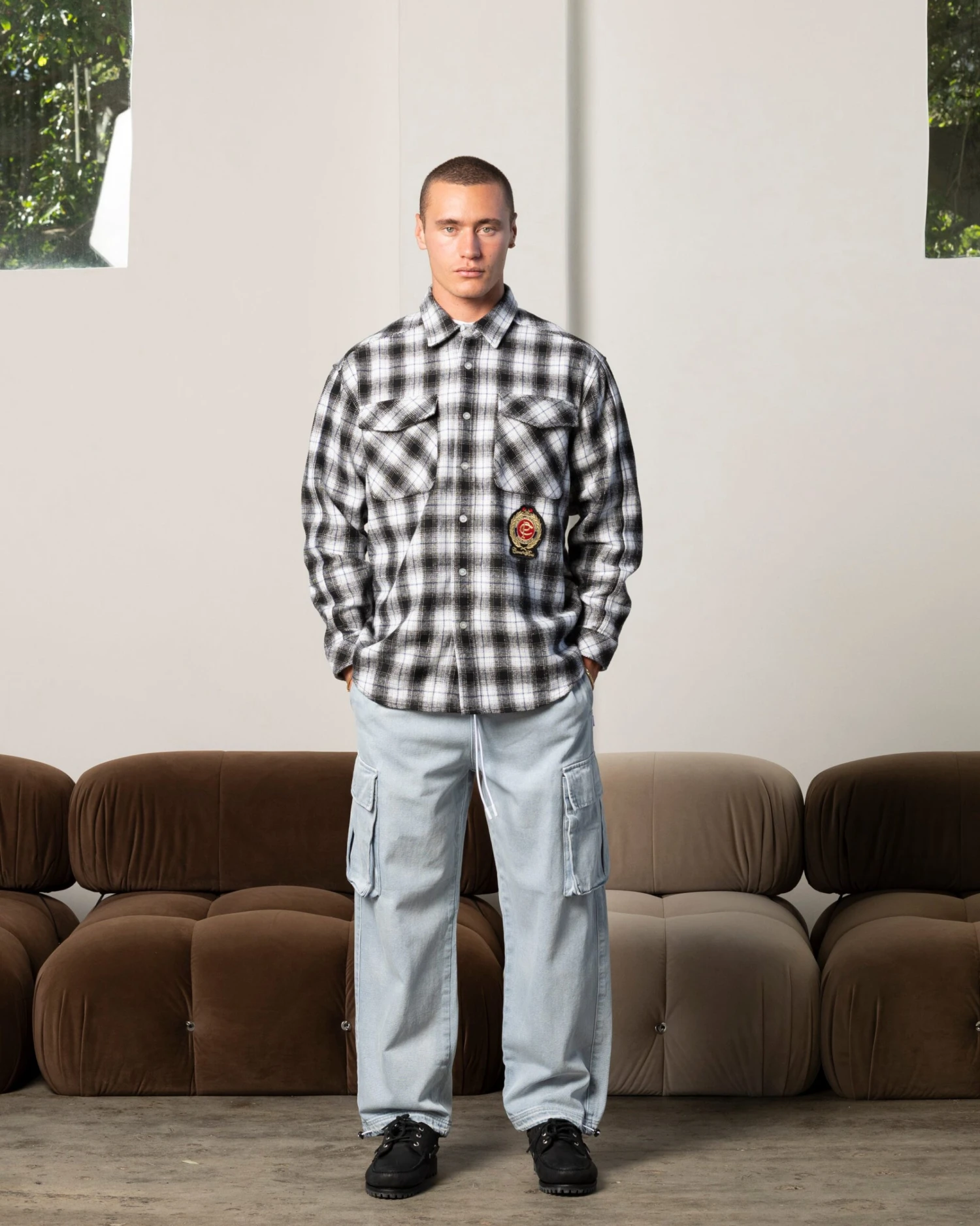 Carre Denim Superior Cargo Joggers Light Blue - Image 2