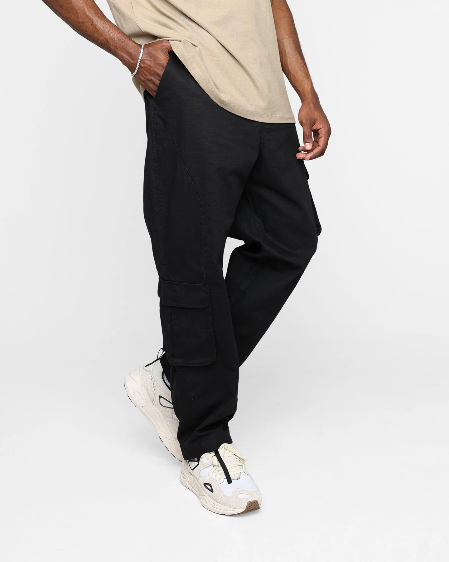 Renowned LA Renowned Lucid Raw Edge Cargo Pants Black - Image 3