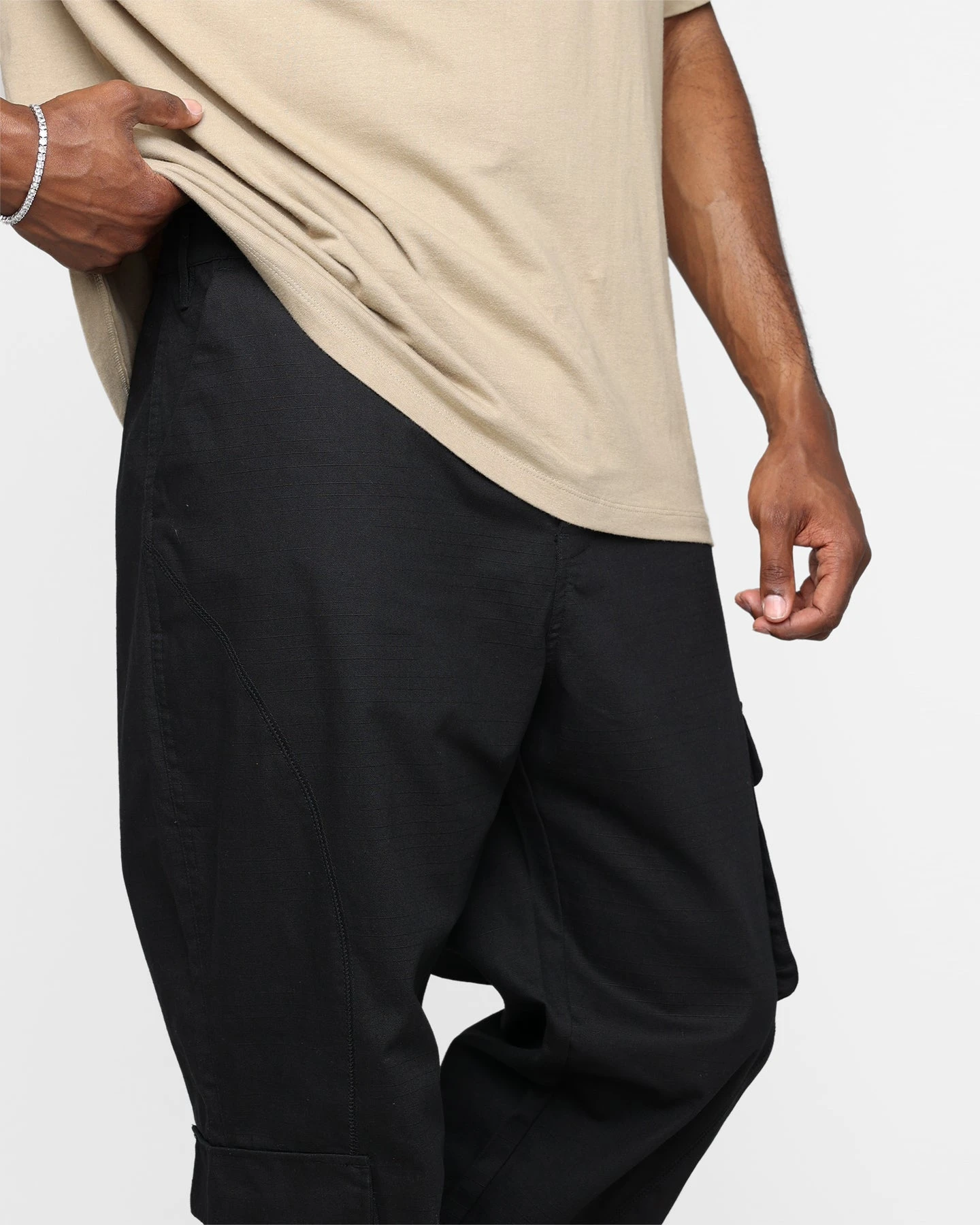 Renowned LA Renowned Lucid Raw Edge Cargo Pants Black - Image 5