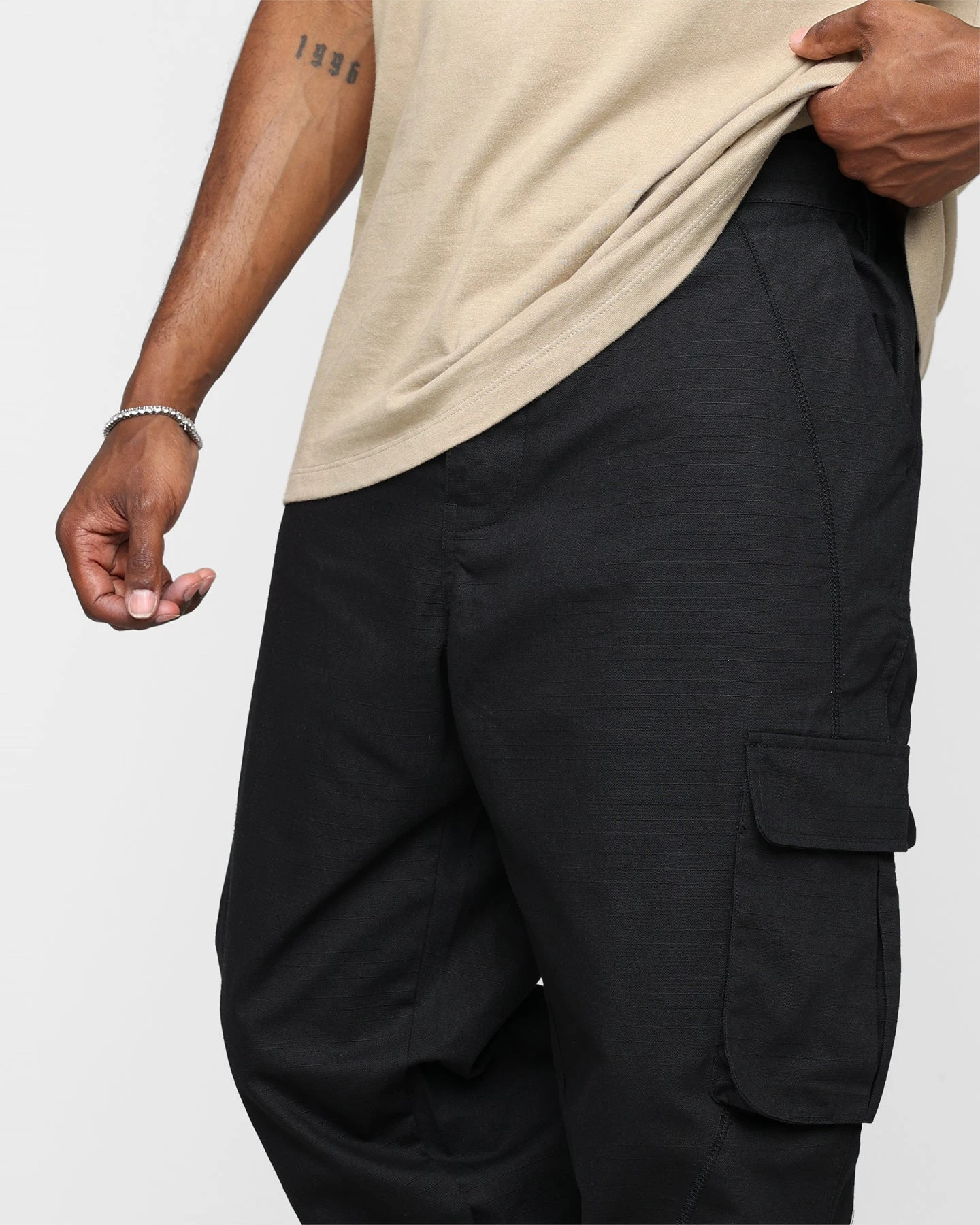 Renowned LA Renowned Lucid Raw Edge Cargo Pants Black - Image 6