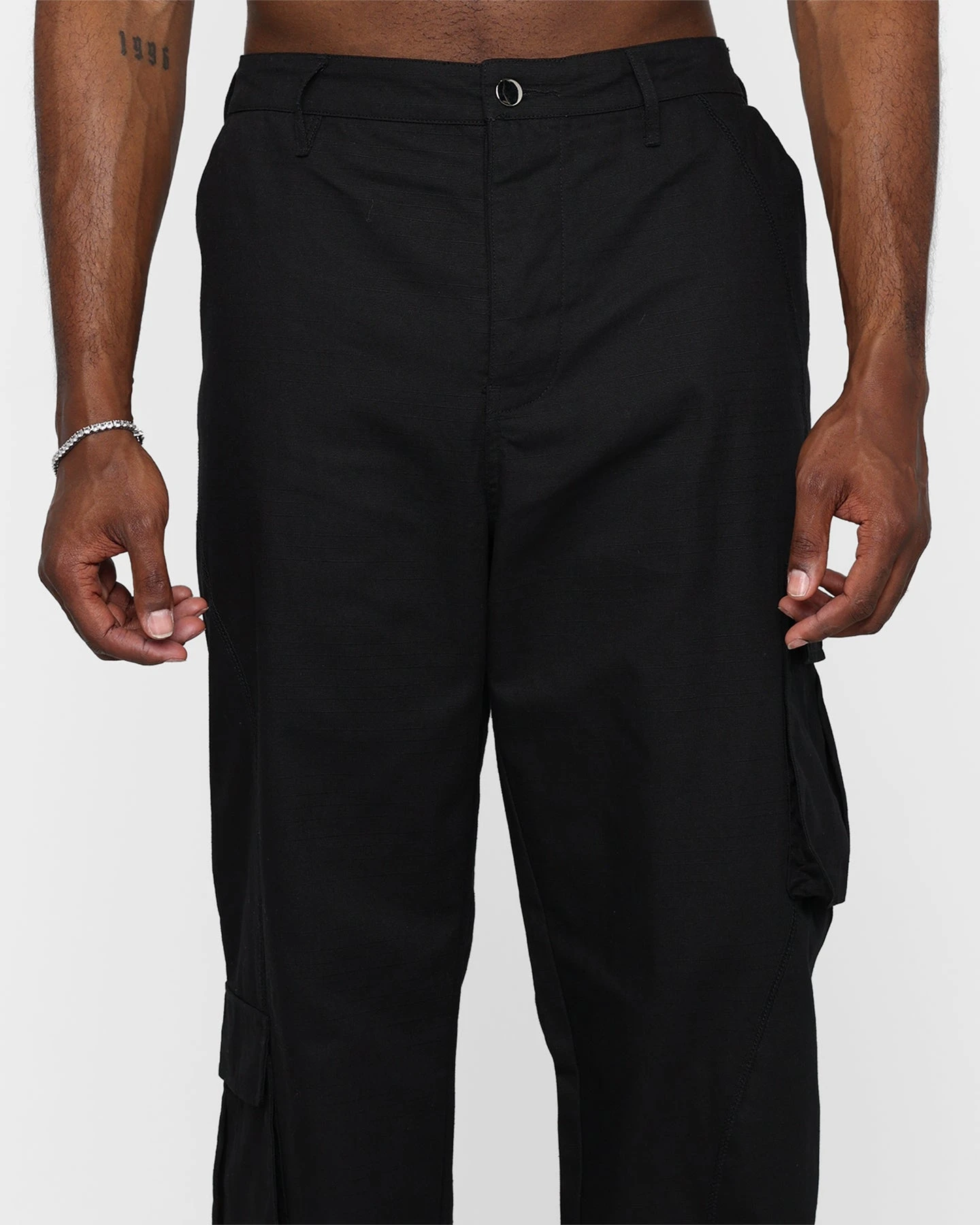 Renowned LA Renowned Lucid Raw Edge Cargo Pants Black - Image 7