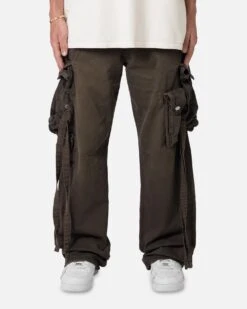 MNML Strapped Multi Cargo Pants Brown