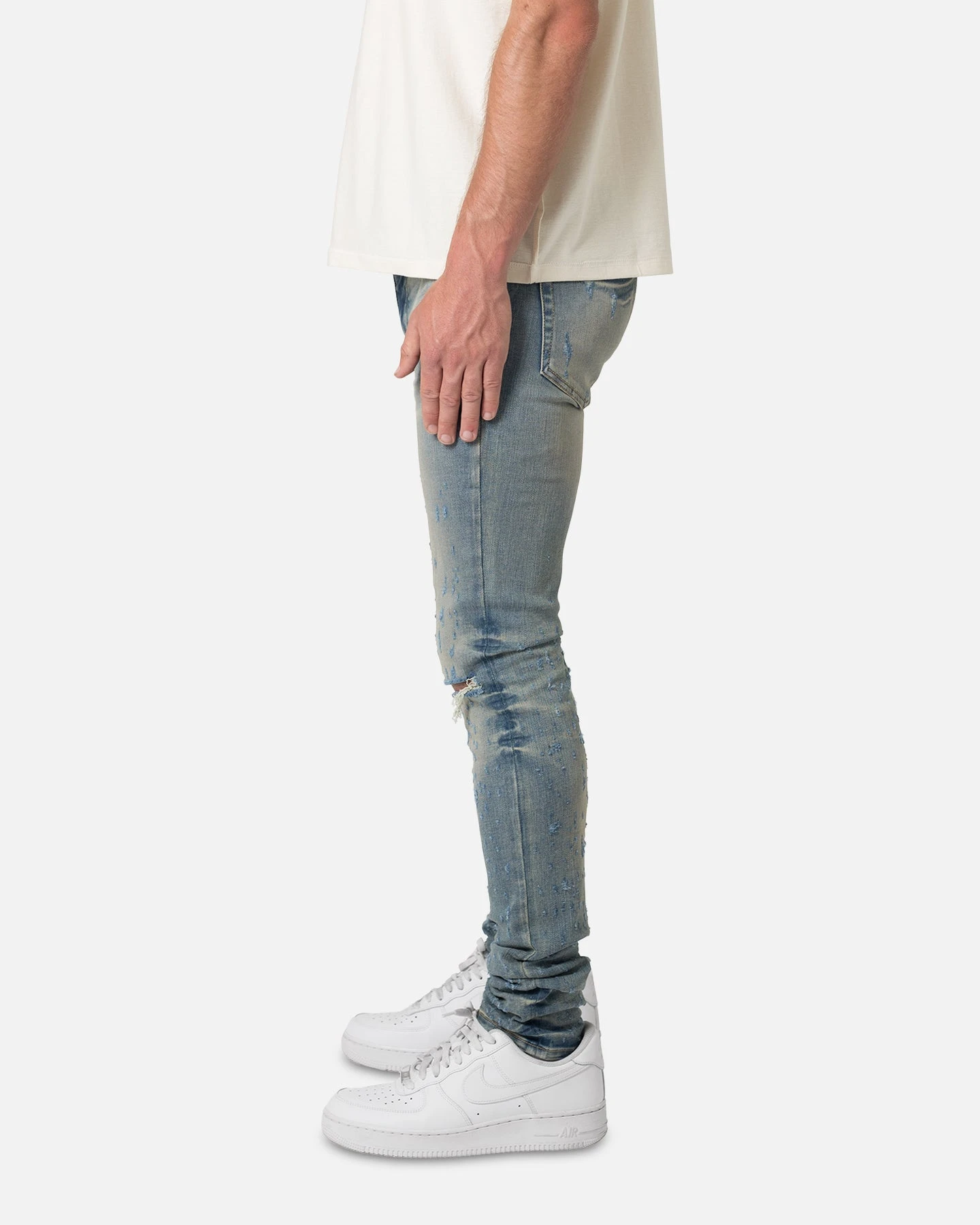 MNML X502 Skinny Denim Jeans Blue - Image 3