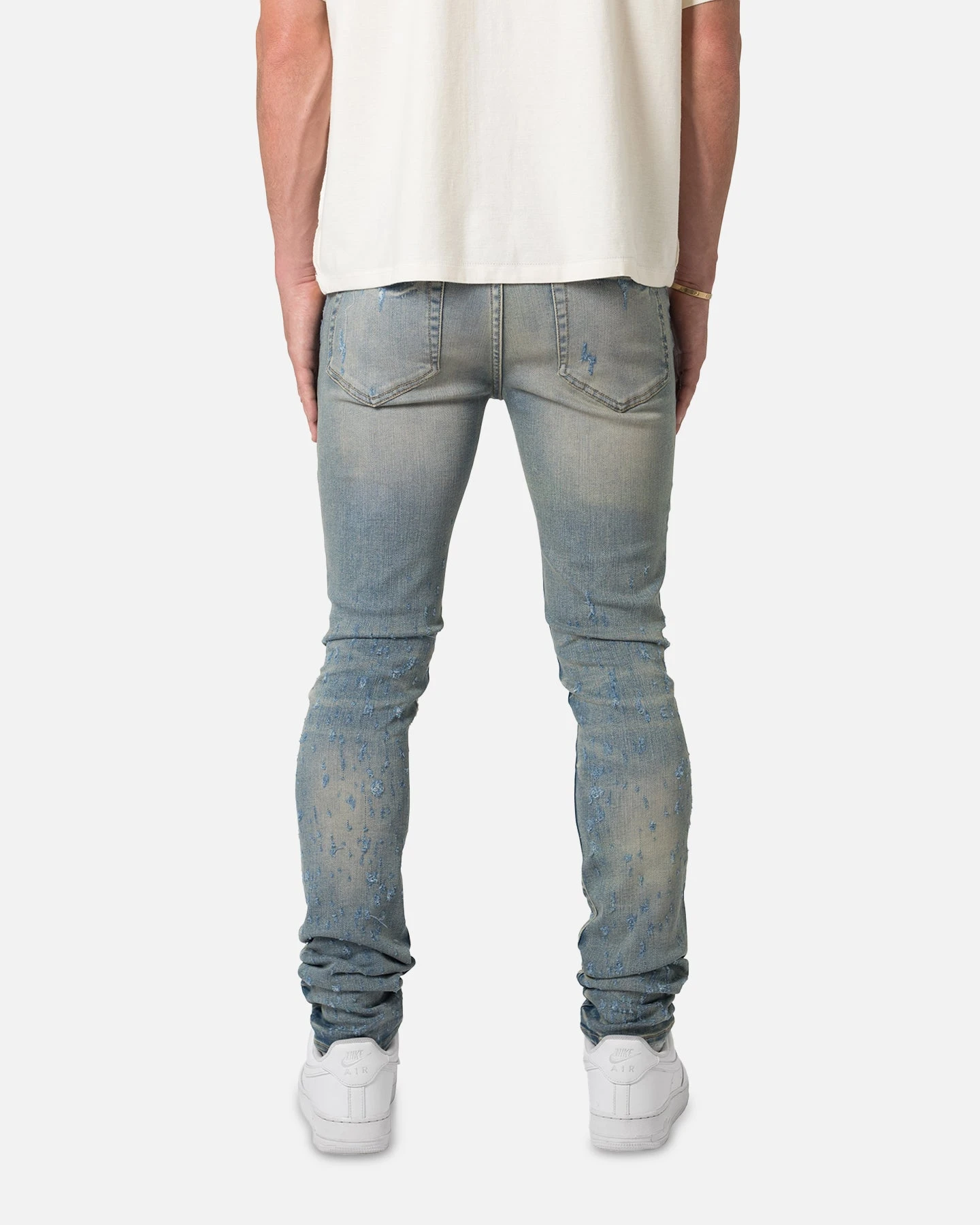 MNML X502 Skinny Denim Jeans Blue - Image 4