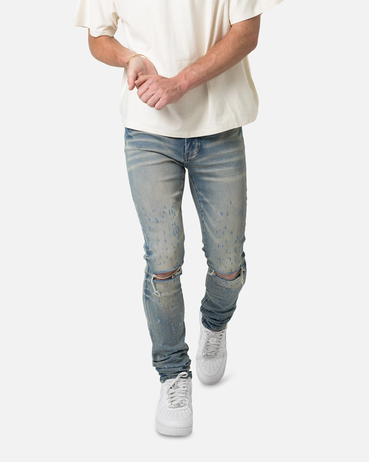 MNML X502 Skinny Denim Jeans Blue - Image 6