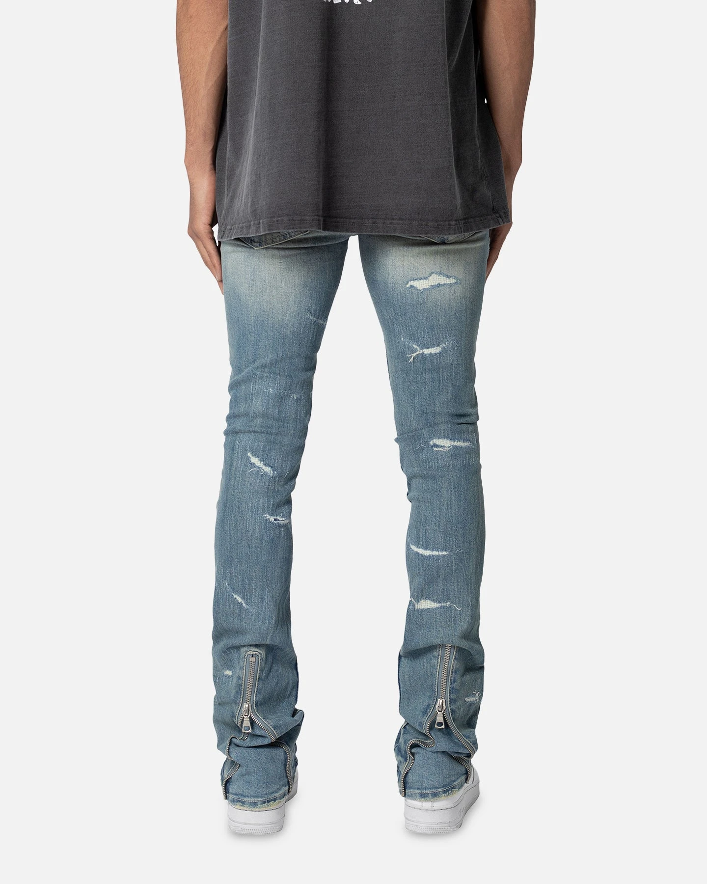 MNML X503 Convertible Skinny Denim Jeans Blue - Image 4