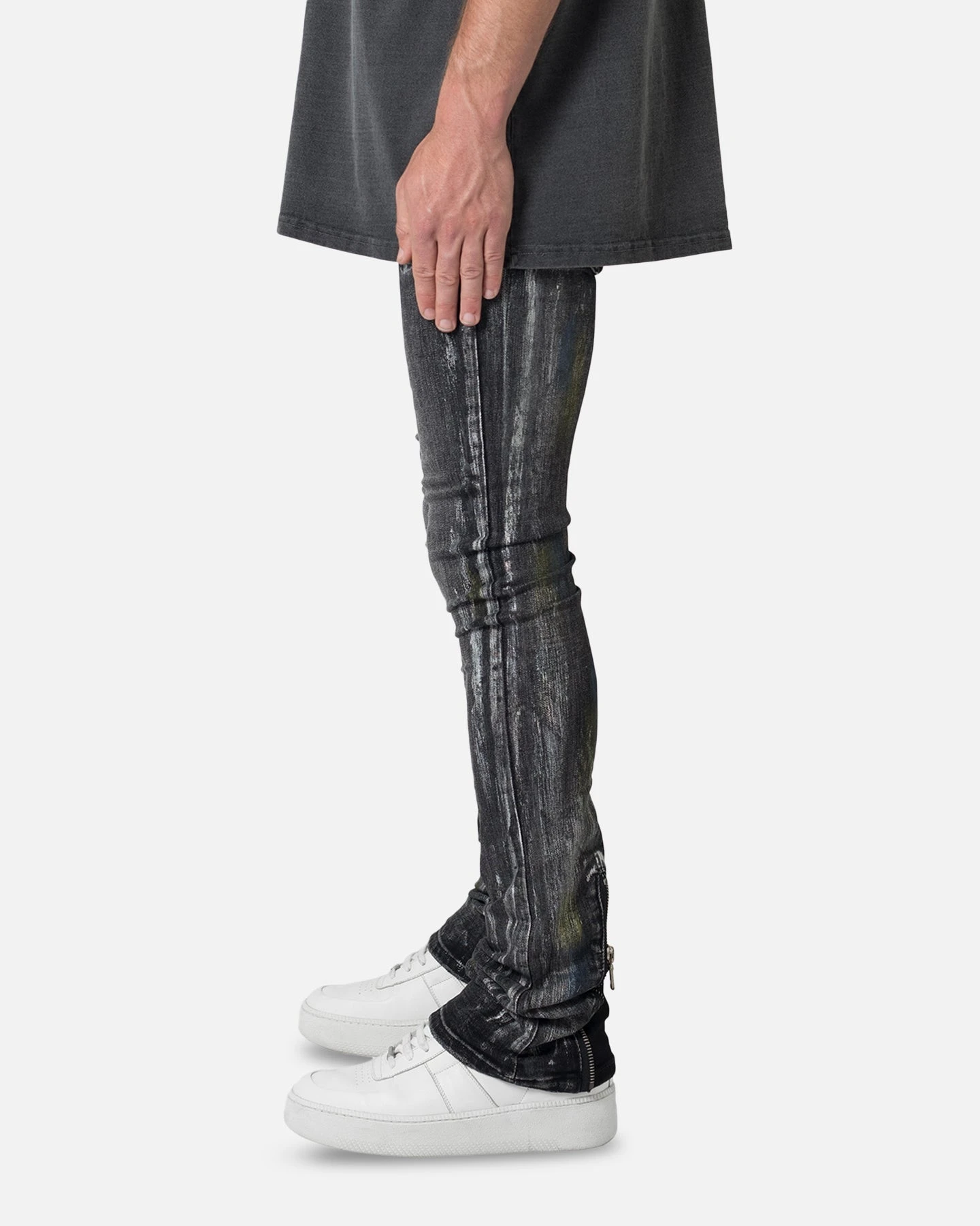 MNML X509 Convertible Denim Pants Multi - Image 3