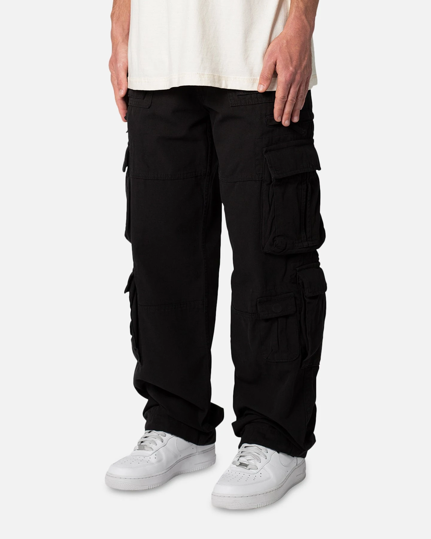 MNML Military Cargo Pants Black - Image 2