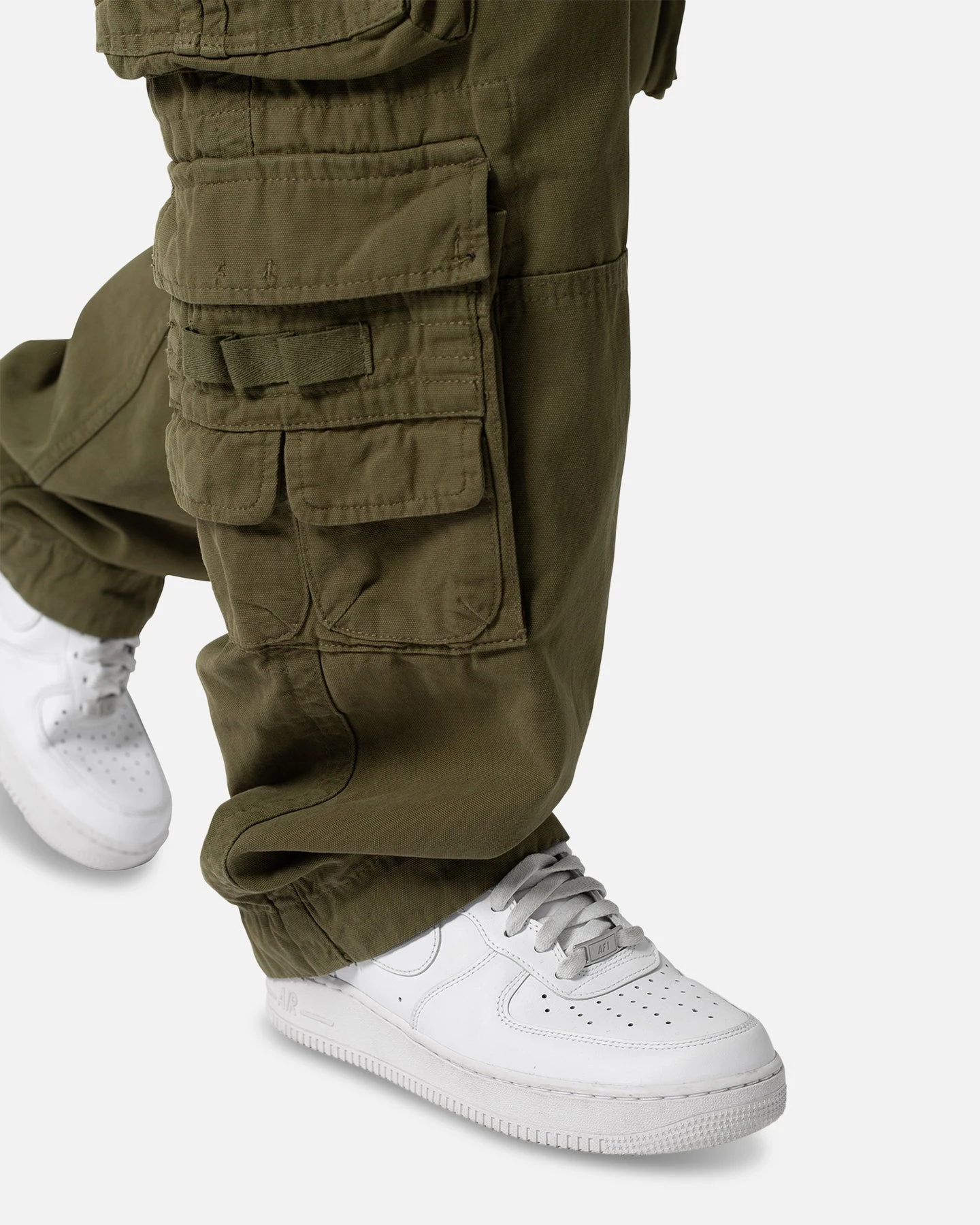 MNML Military Cargo Pants Olive - Image 6