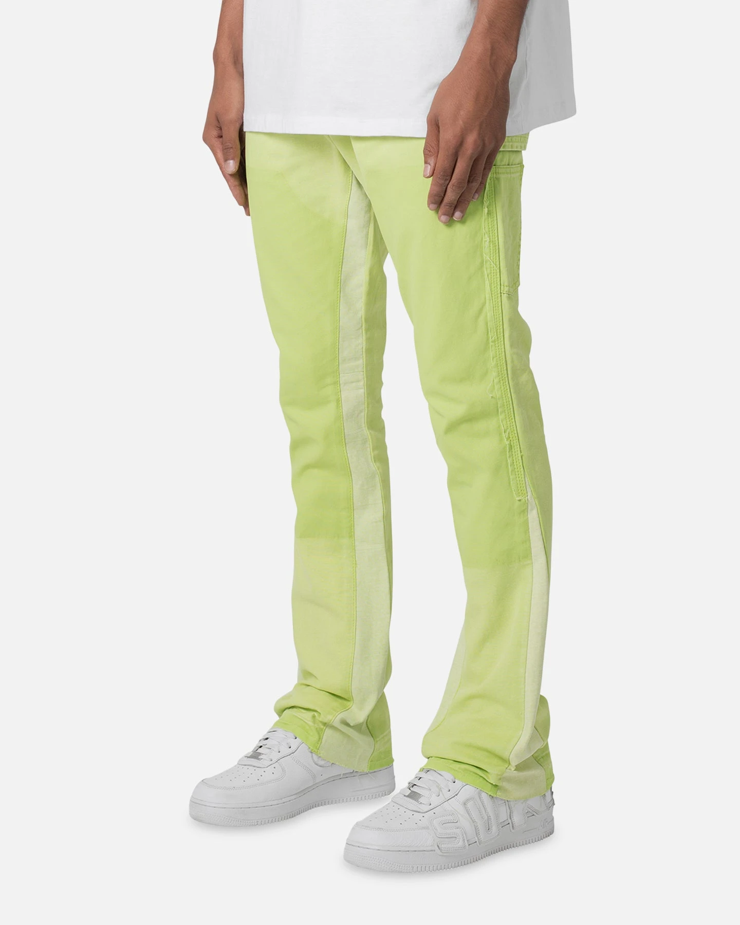 MNML B501 Flare Denim Jeans Green - Image 2