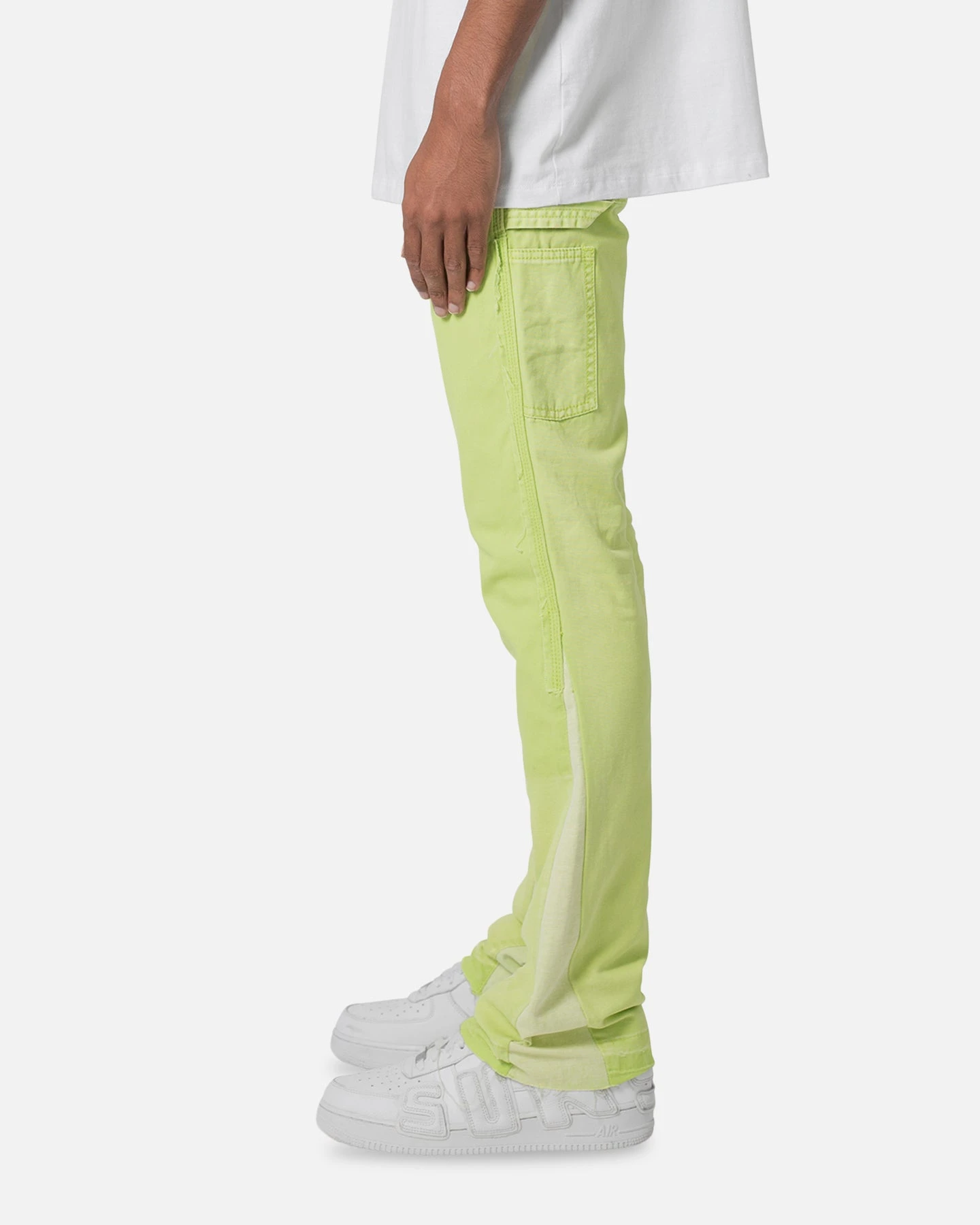 MNML B501 Flare Denim Jeans Green - Image 3