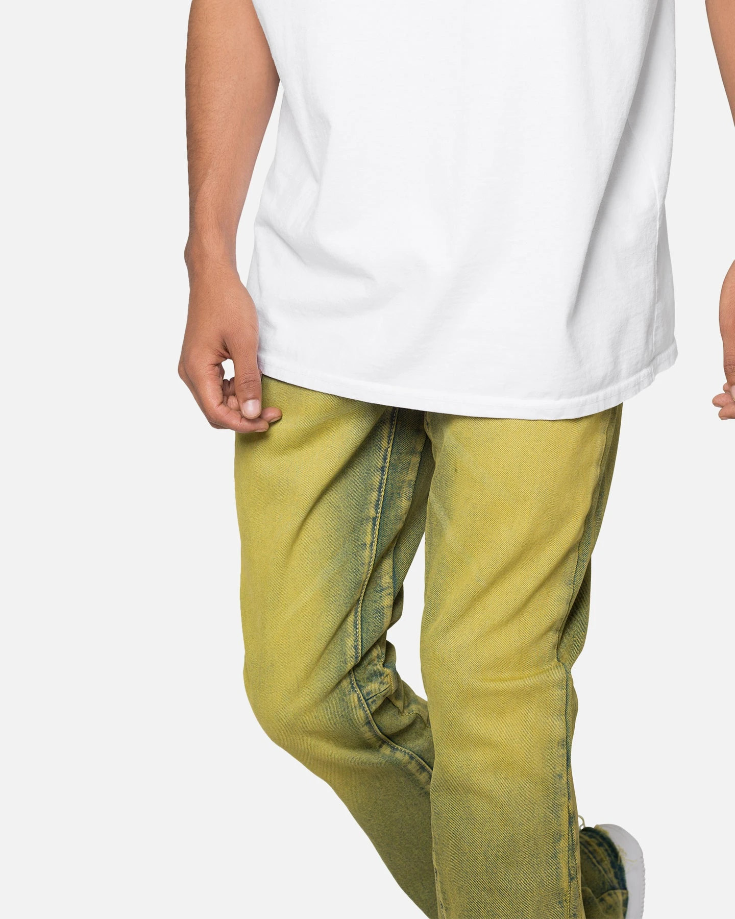 MNML B540 Flare Denim Jeans Olive - Image 5