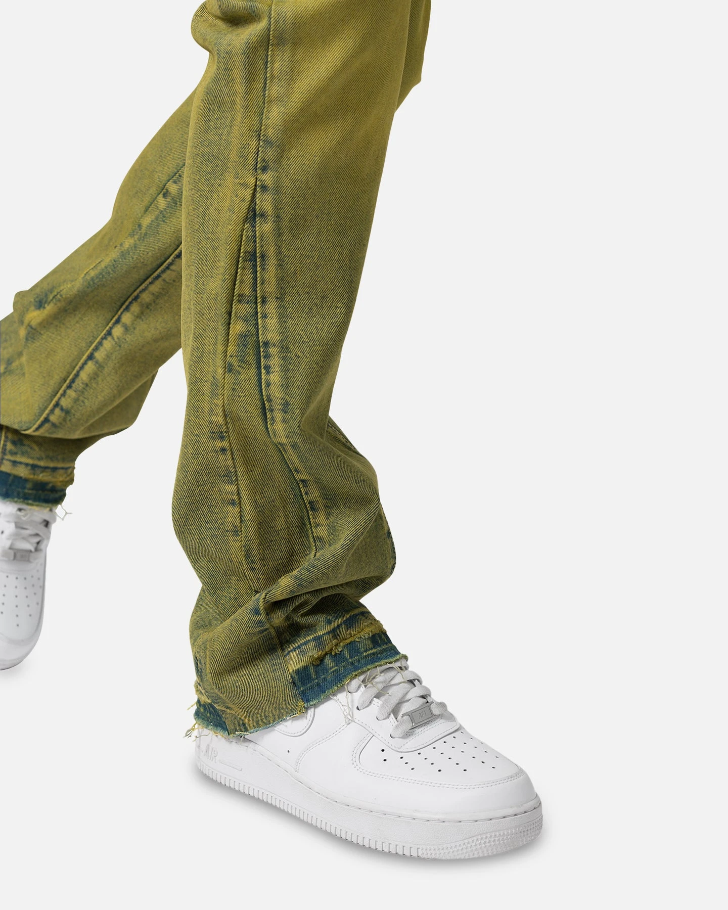 MNML B540 Flare Denim Jeans Olive - Image 6