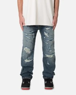 MNML V567 Baggy Destroyed Denim Jeans Blue