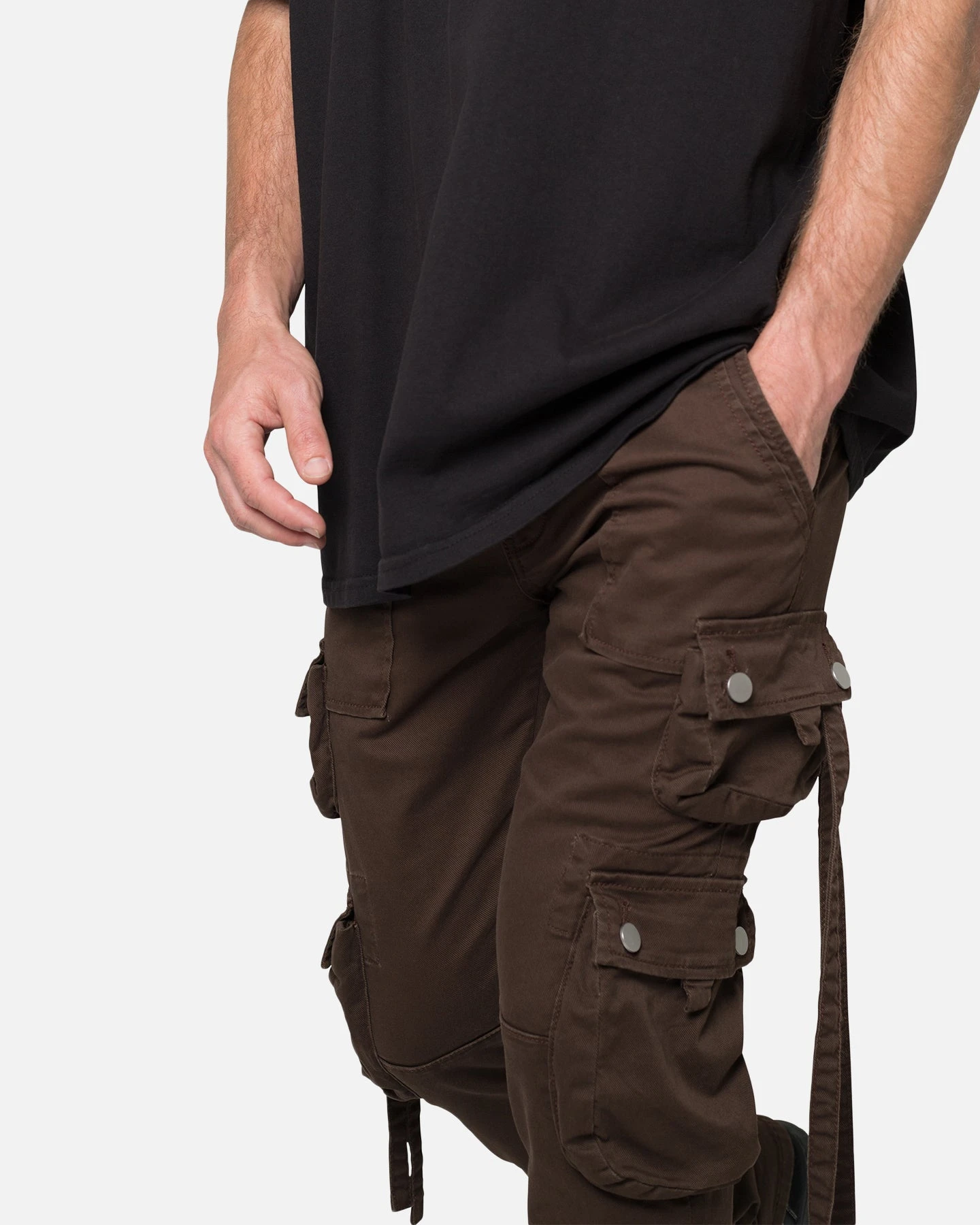 MNML D152 Cargo Pants Chocolate - Image 5