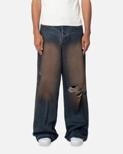 MNML Baggy Skater Denim Jeans Rust